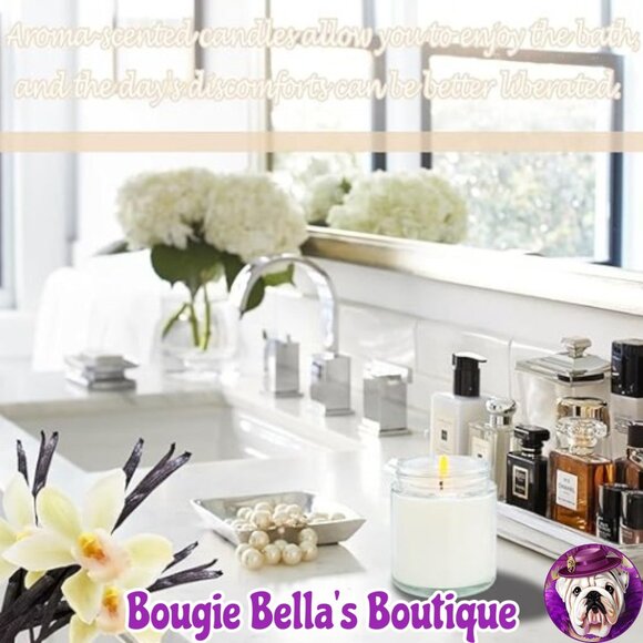 Bougie Bella's Vanilla Scented Mini Soy Candle 4oz - Picture 4 of 4